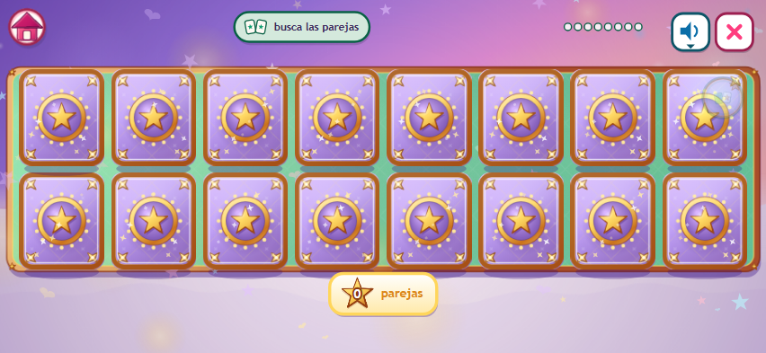 Tablero de cartas de Memoria